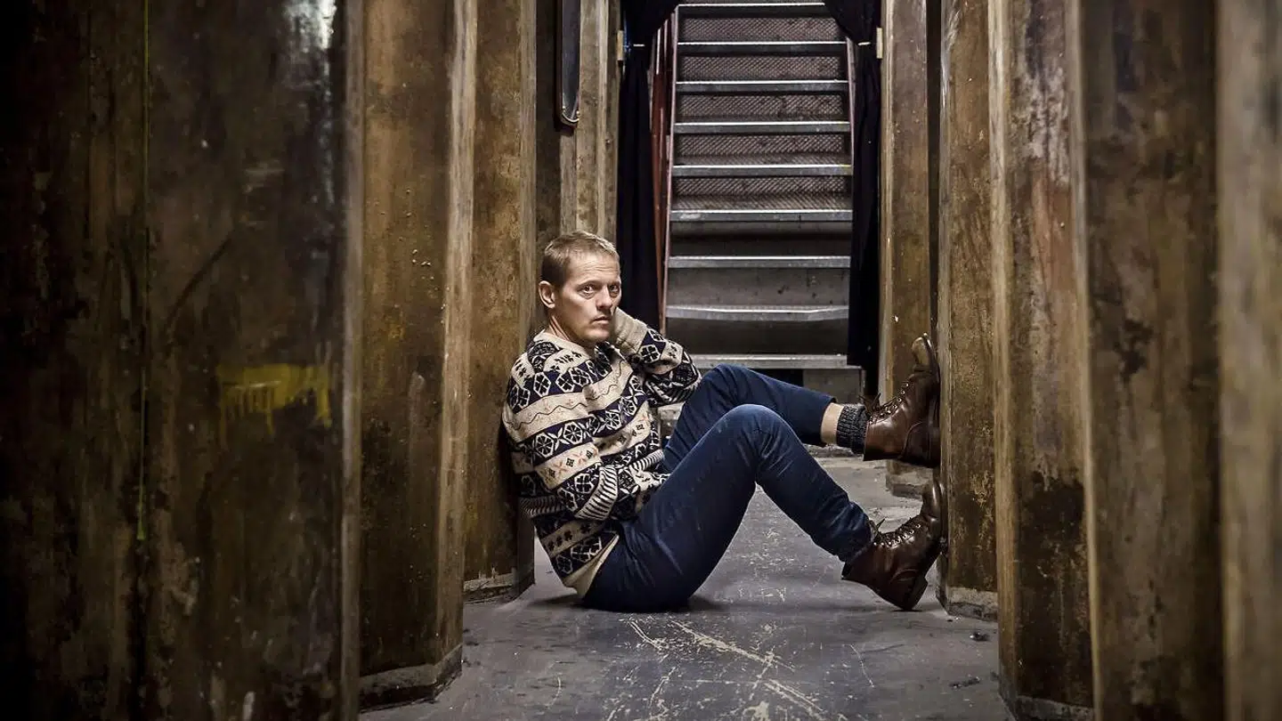 Thure Lindhardt spiller hovedrollen i 'Shakepeare in Love'. Billedet her er taget i forbindelse med forestillingen.