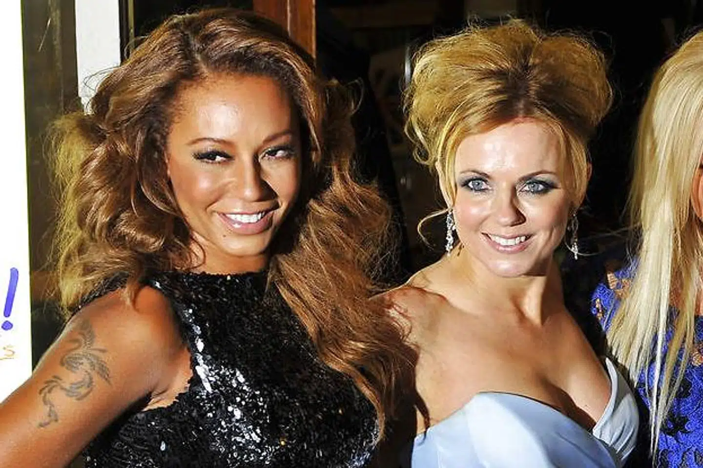 Melanie Brown og Geri Halliwell fotograferet til premieren 'Viva Forever!' i 2012.