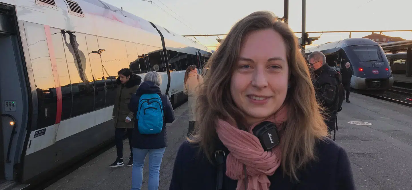 Sofie Lægaard på Roskilde Station.
