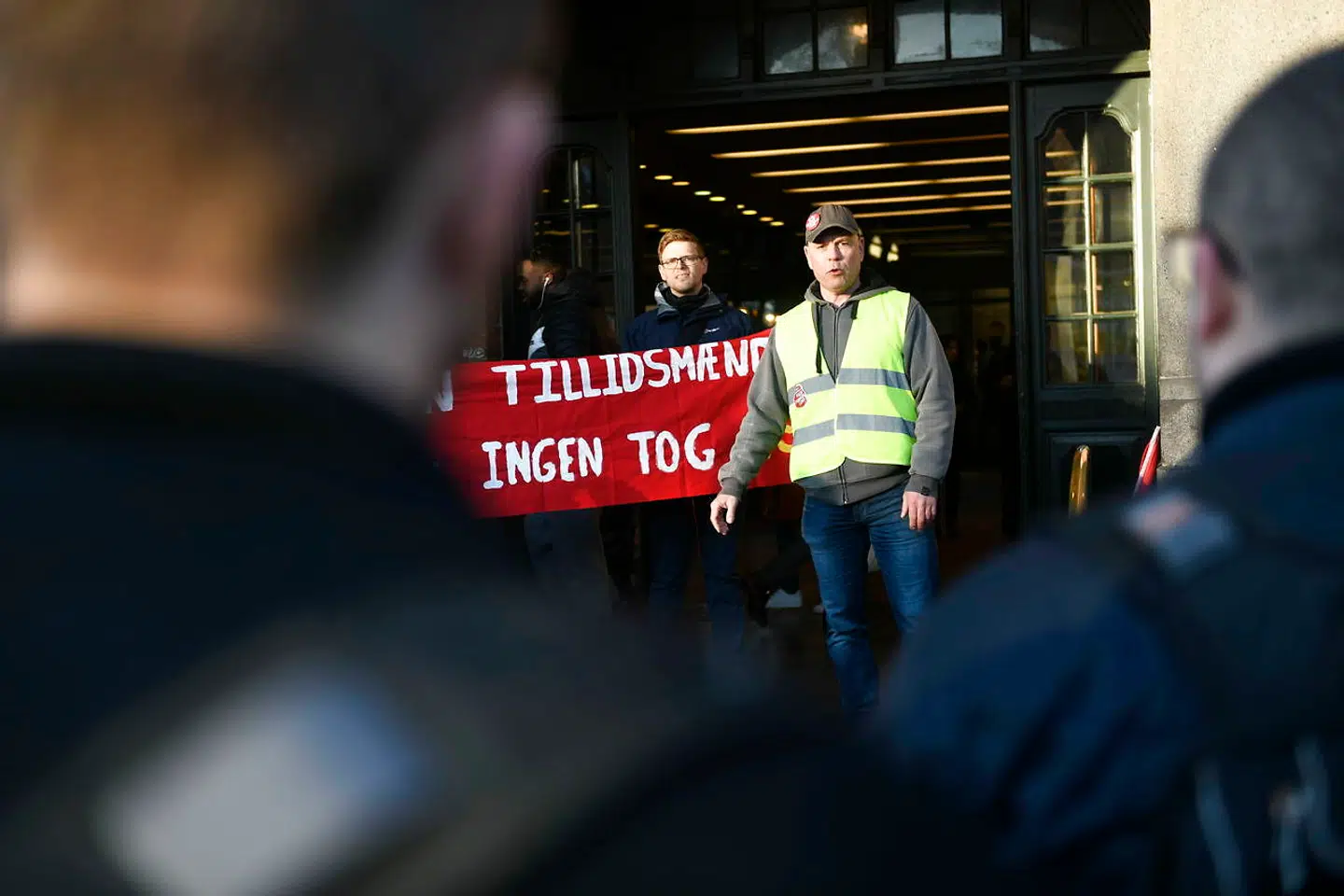 Hovedbanegården i København hvor DSB lokomotivførere strejker mandag den 1. april 2019.. (Foto: Philip Davali/Ritzau Scanpix)