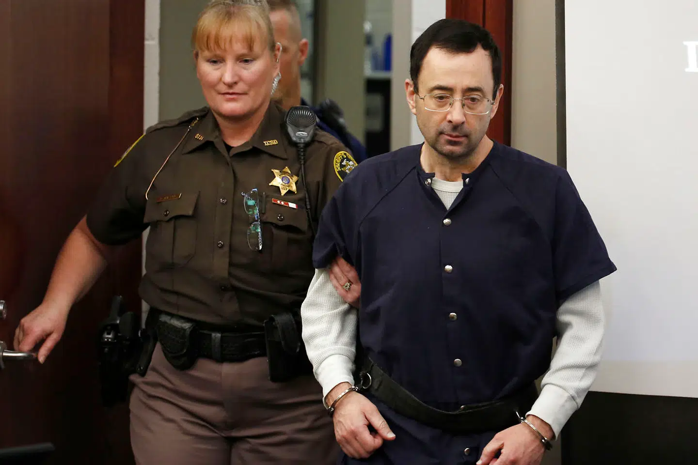 Larry Nassar under retssagen i januar 2018.