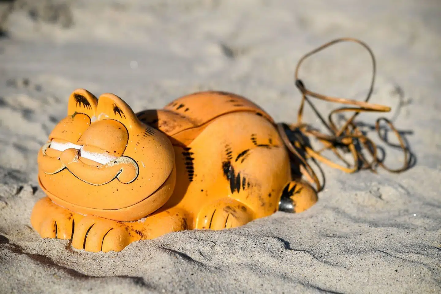 De orange Garfield-telefoner blev solgt i 1980erne.