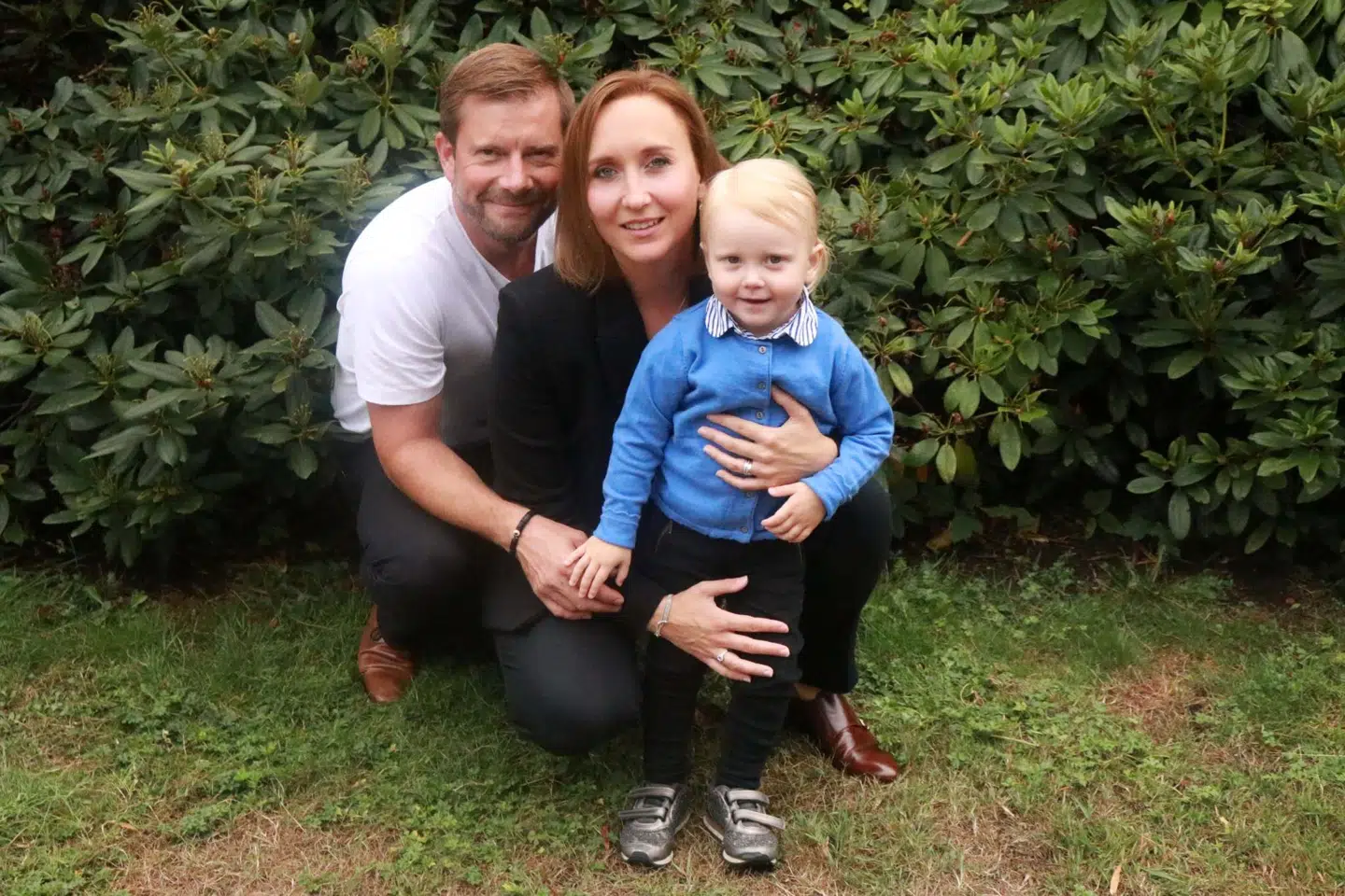 Lasse og Maiken Piester-Stolpe med deres datter, Laura Elisabeth Piester-Stolpe, som sov stille ind den 28. marts 2019.