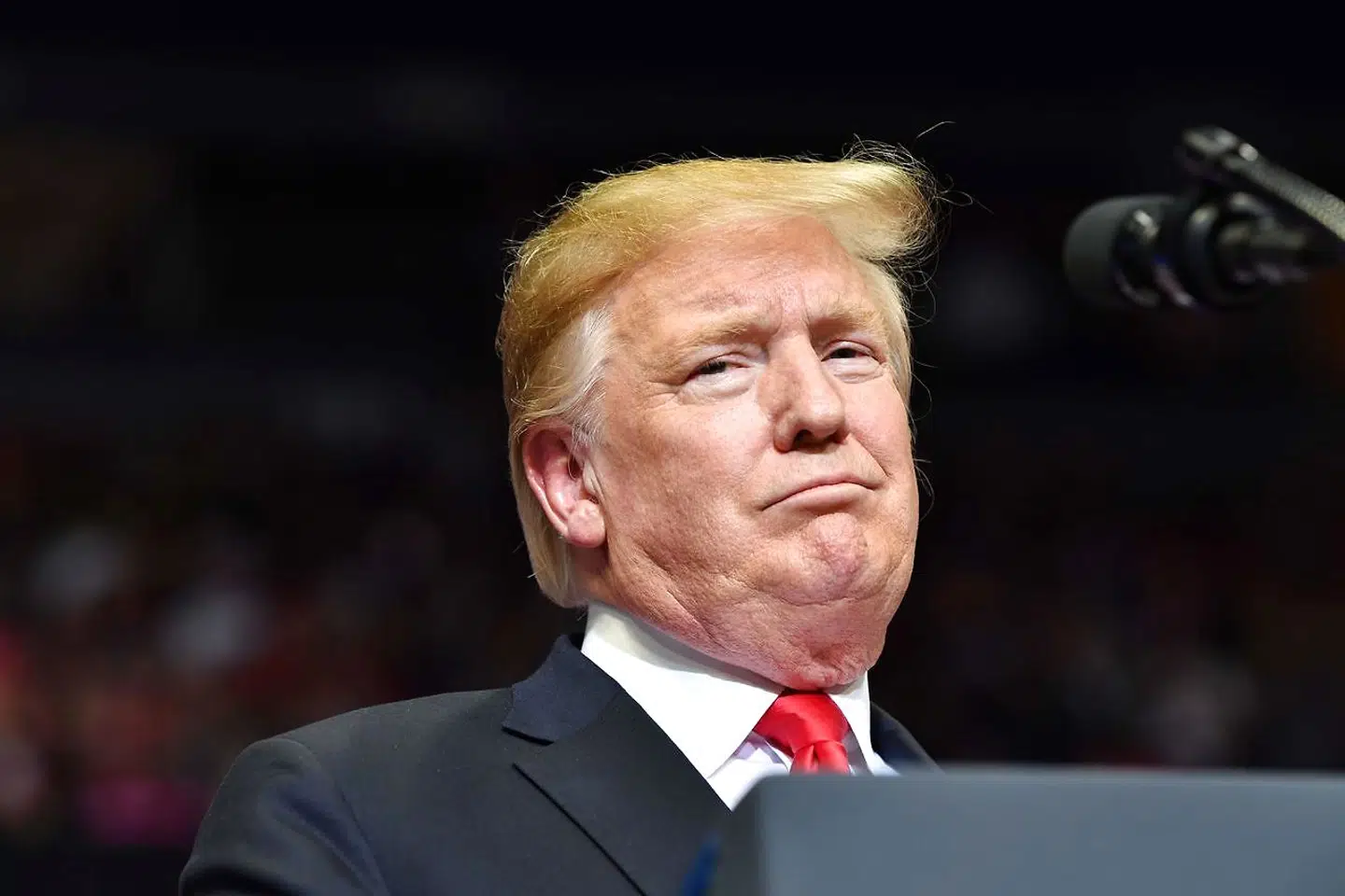 Mimiken fik frit spil, da Trump fyrede den af i Michigan.
