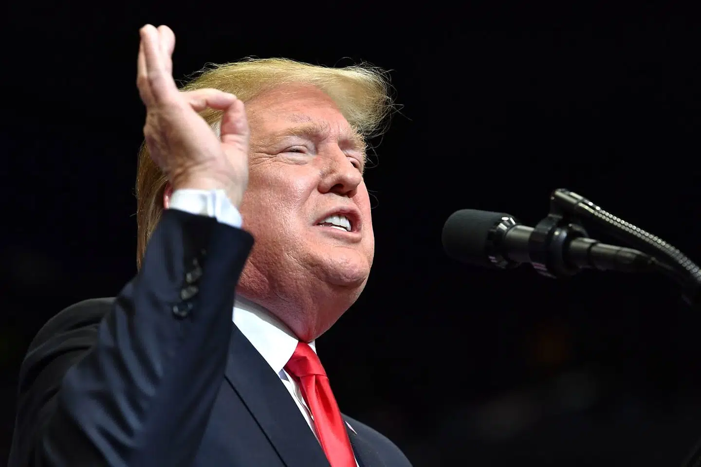 Donald Trump i Grand Rapids, Michigan.