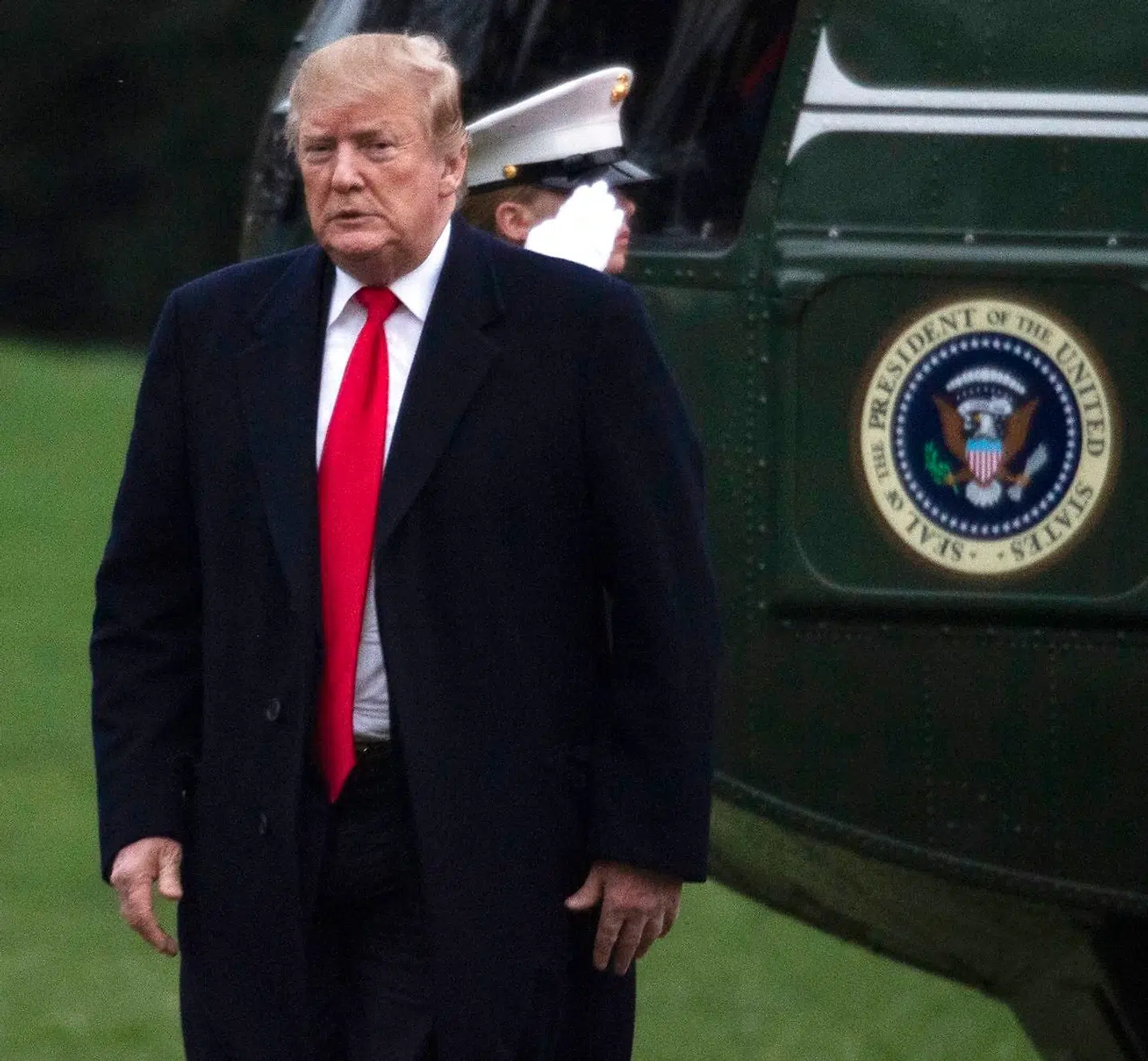 Donald Trump vender hjem efter en weekend i Florida.