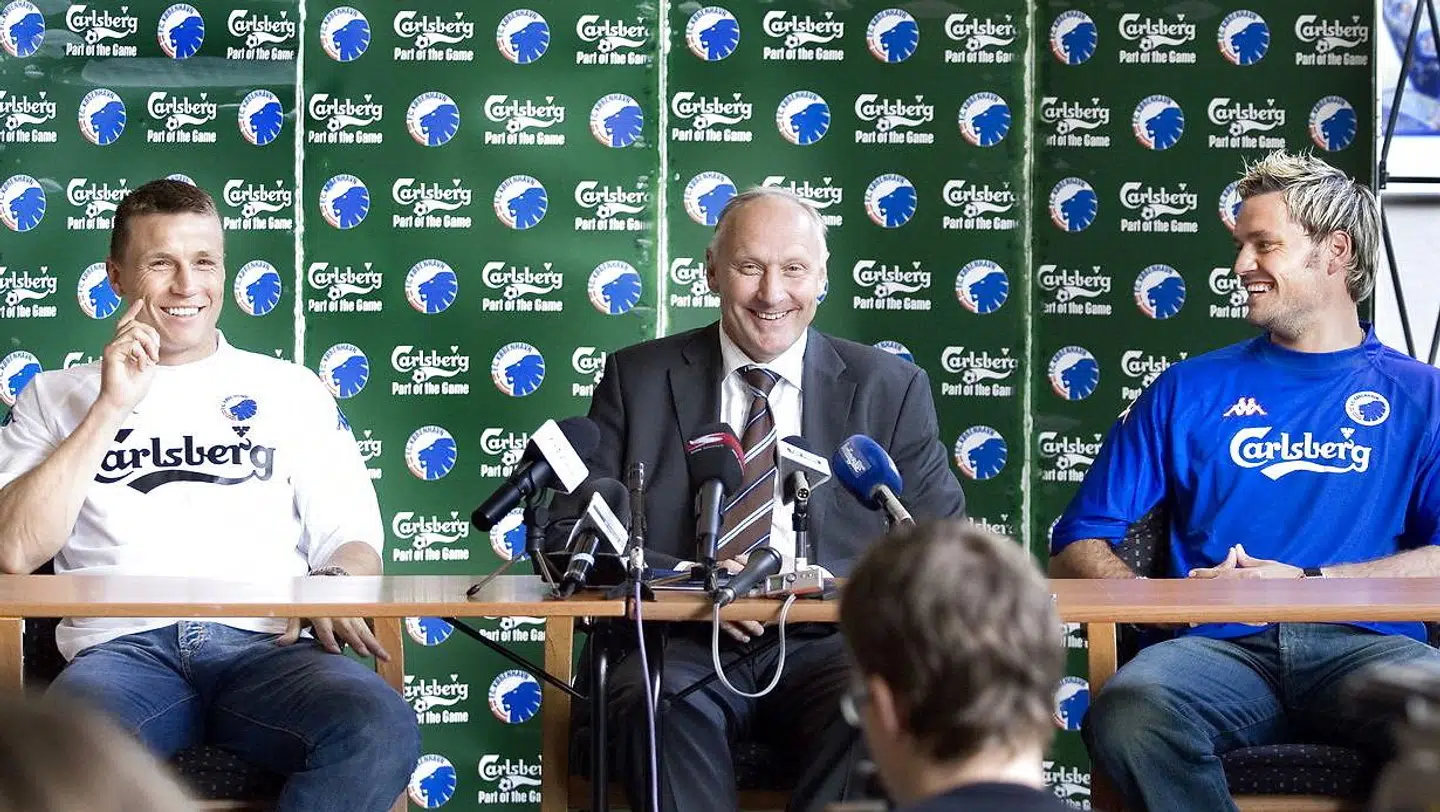 Niels-Christian Holmstrøm var med til at hente flere store spillere til FC København. Her ses han med Jesper Christiansen og Michael Gravgaard, som begge har repræsenteret det danske landshold.
