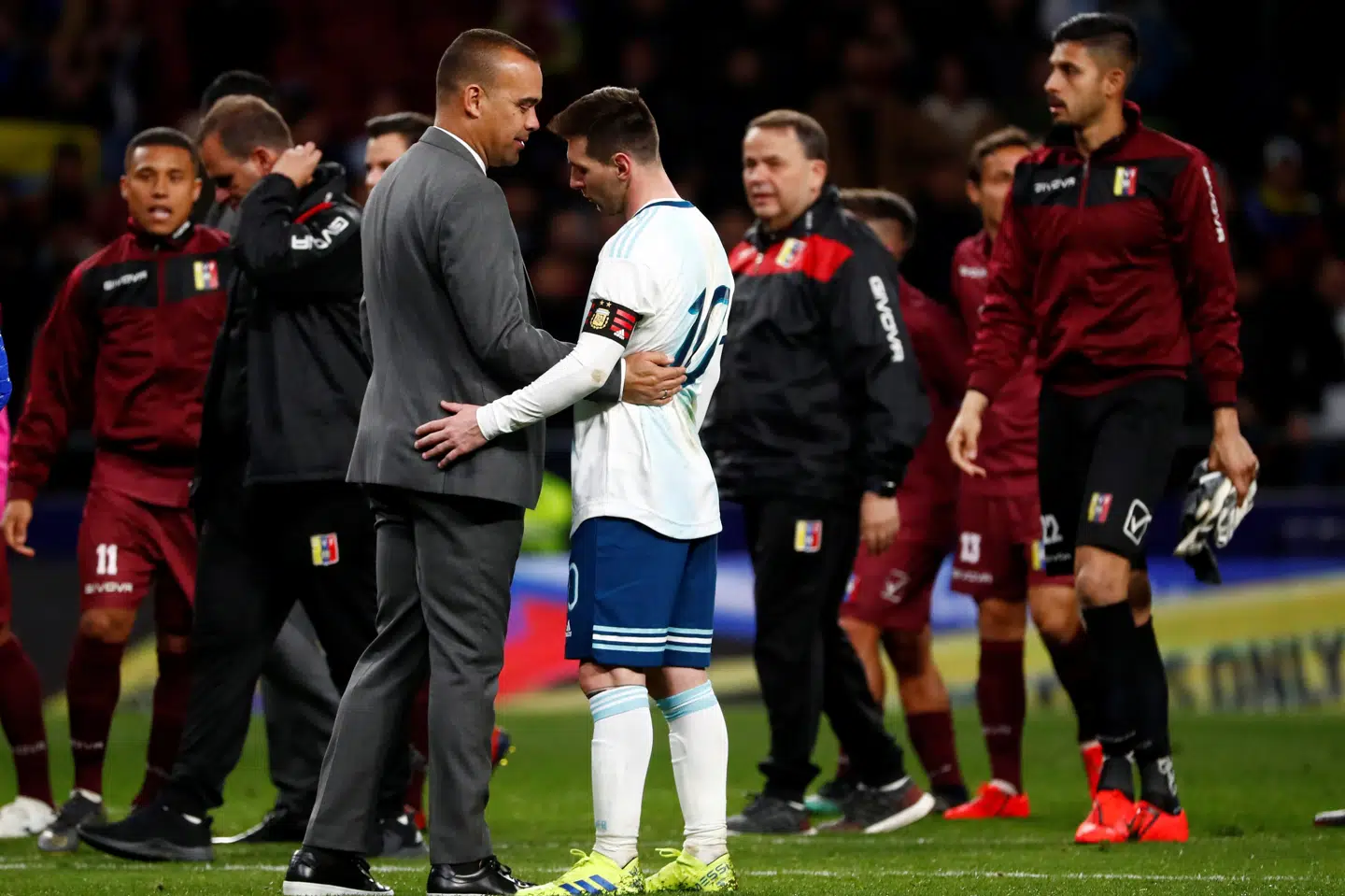Lionel Messis comebackkamp for Argentina blev en skuffelse med 1-3-nederlaget til Venezuela. Juan Medina/Reuters