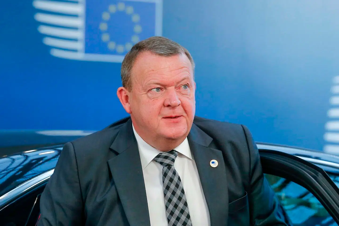 Denmark's Prime Minister Lars Lokke Rasmussen arrives for the European Council Summit in Brussels, Belgium, on March 22, 2019. - European leaders and English Prime Minister agreed early on March 22 a short delay to Britain's divorce from the European Union in the hope of ensuring an orderly Brexit. (Photo by JULIEN WARNAND / POOL / AFP)
