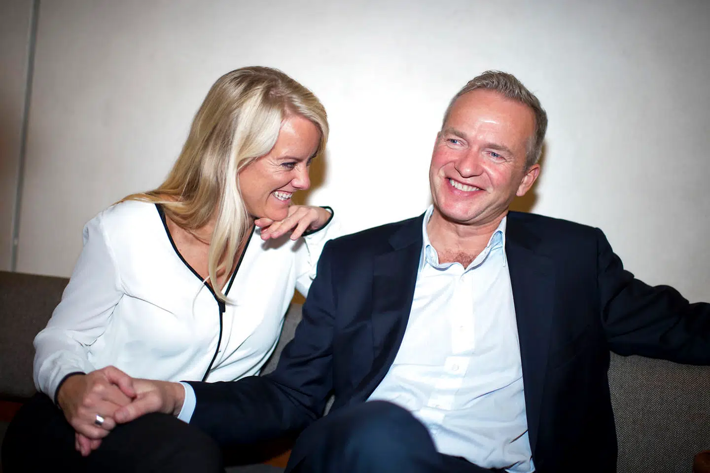 Pernille Vermund og Lars Tvede på CBS, hvor han holder foredrag for de studerende.