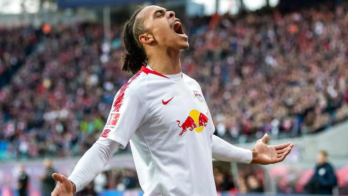 Yussuf Poulsen har gang i en stærk sæson i Bundesligaen.