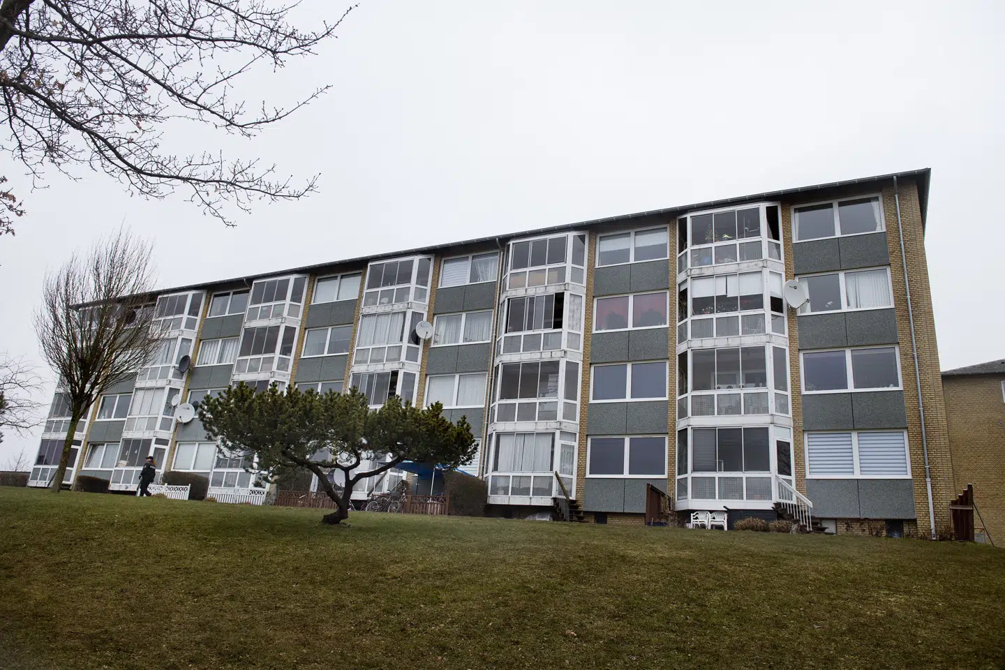 Motalavej i Korsør er et af de 29 boligområder, der optræder på den seneste liste over ghettoområder i Danmark. Liselotte Sabroe/Ritzau Scanpix