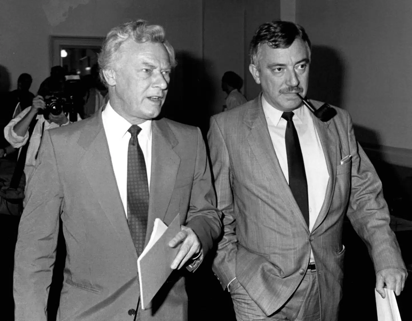 Statsminister Poul Schlüter og udenrigsminister Uffe Ellemann Jensen