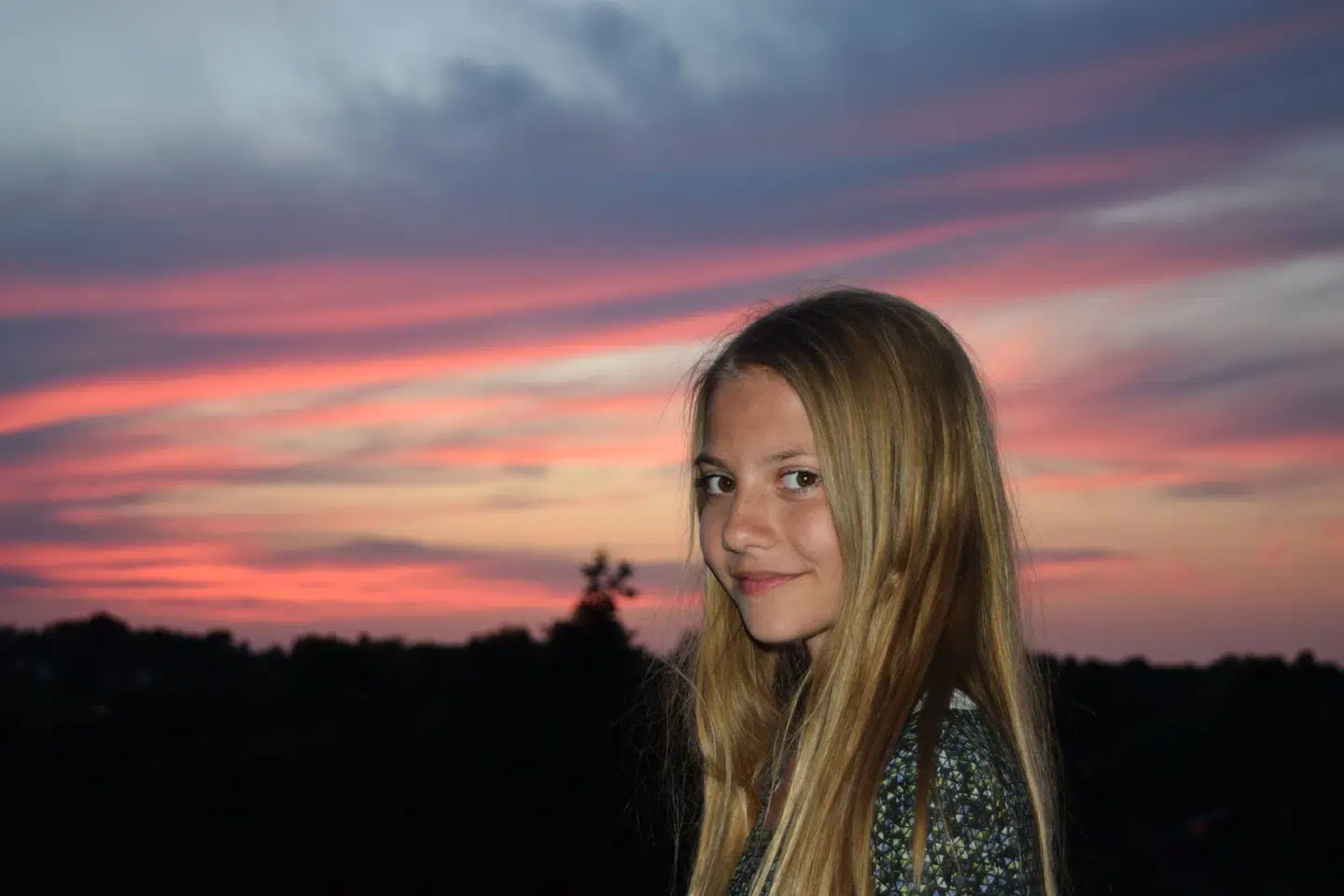 Dette billede af datteren Fiona lagde Kenneth Thordal på Facebook dagen efter hendes død.