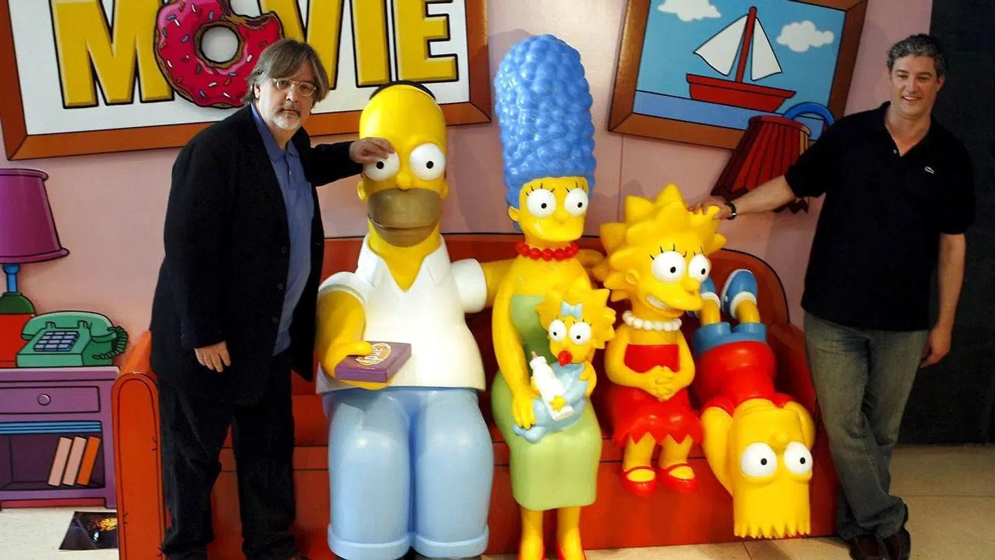Skaberen bag simpsons Matt Groening (V) og producer Al Jean.