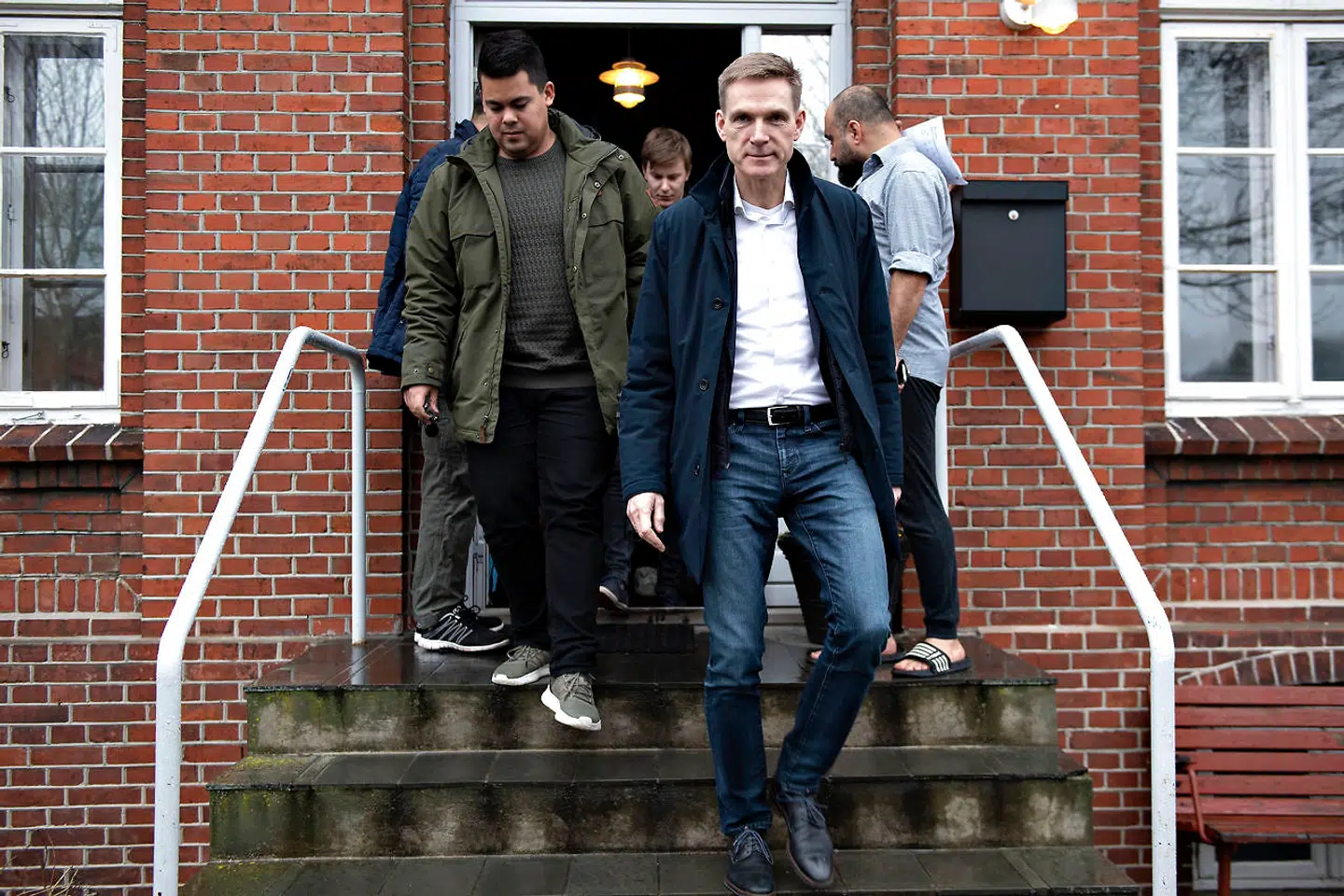 Kristian Thulesen Dahl på tur i Sønderjylland. Besøg på Asylcenter Hviding. Hviding onsdag den 6. marts 2019.