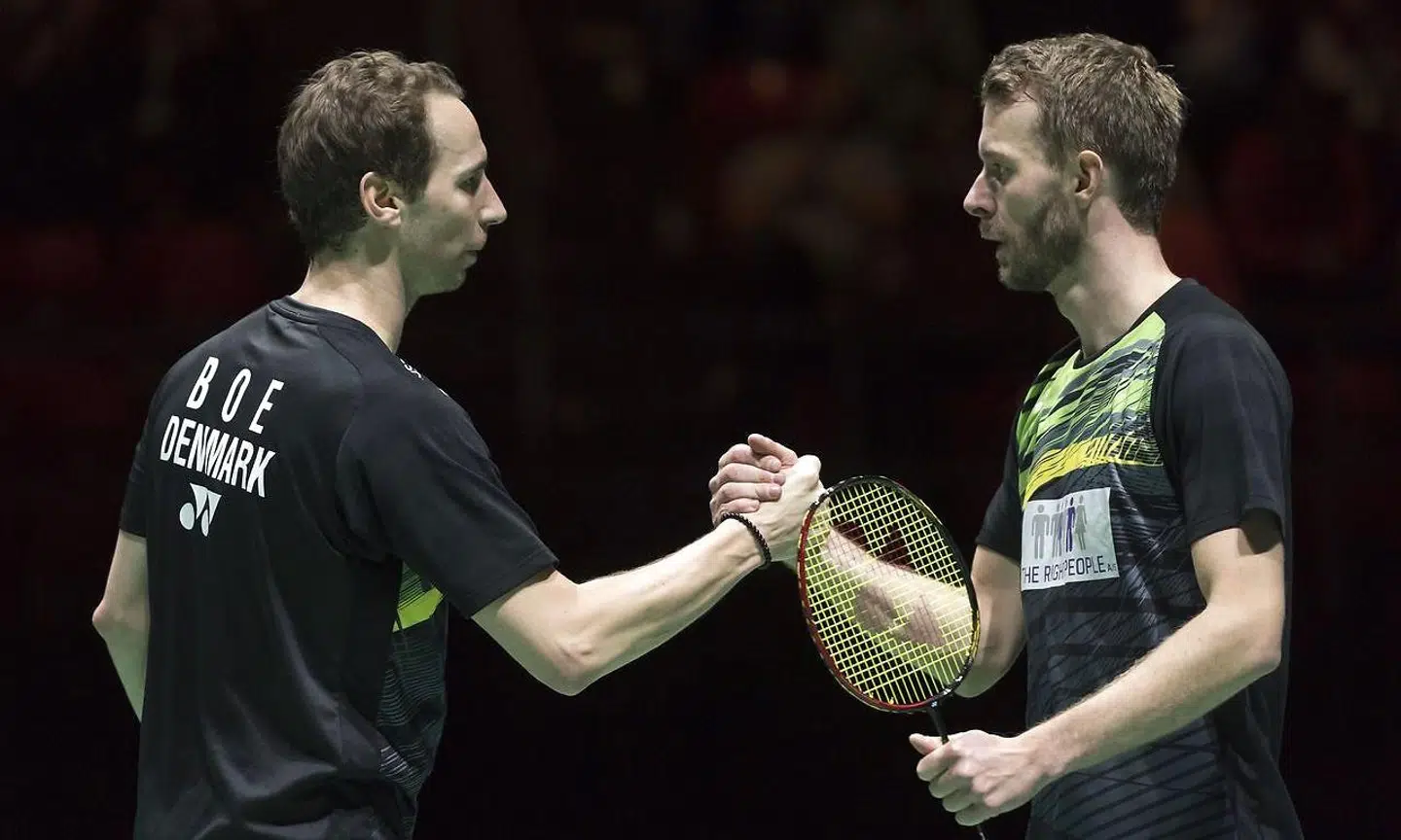 Carsten Mogensen, til højre, og Mathias Boe har dannet par på badmintonbanen siden 2004. Nu er samarbejdet slut.