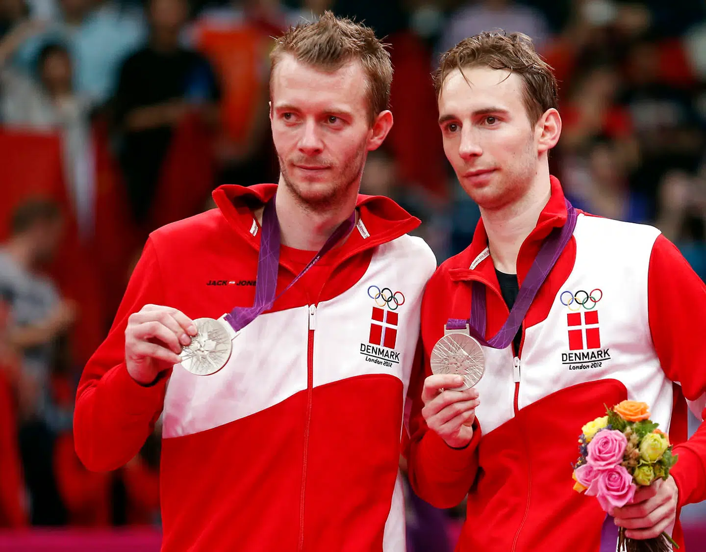 Carsten Mogensen (tv.) og Mathias Boe vandt sølv ved OL 2012 i London.