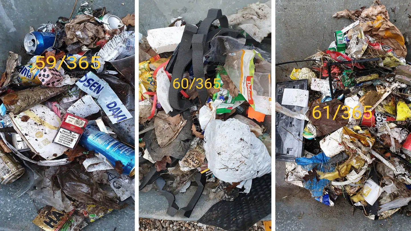 Rie Hyrland samler meget forskelligt skrald på sine gåture - en stor del af det er plastik.
