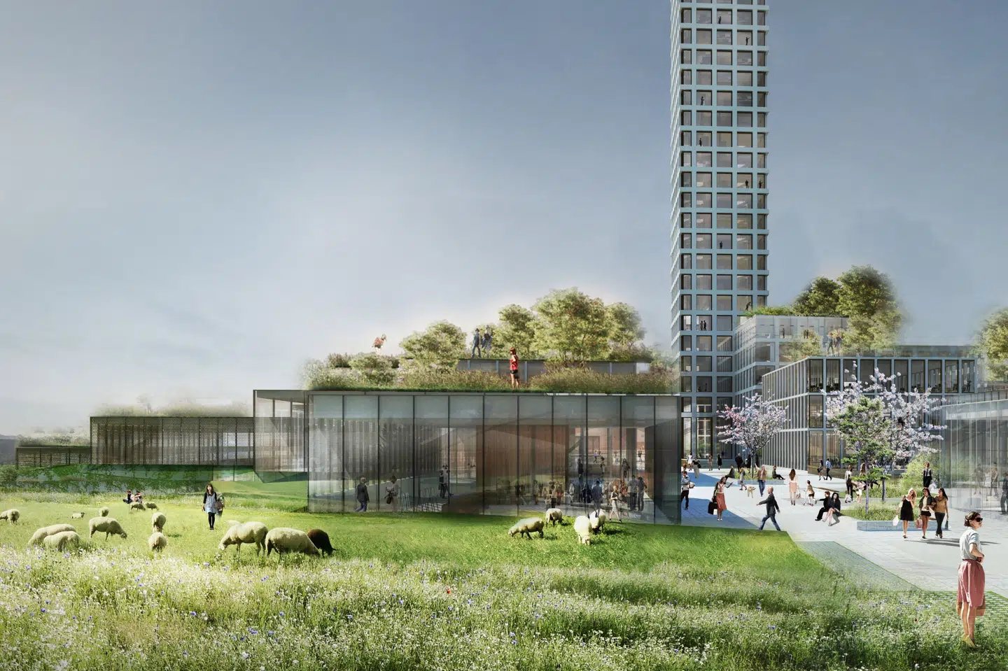 Tøjvirksomheden Bestseller er kommet tættere på at kunne bygge et højhus på op til 320 meter i Brande i Midtjylland. (Modelfoto) Bestseller/Handout/Ritzau Scanpix