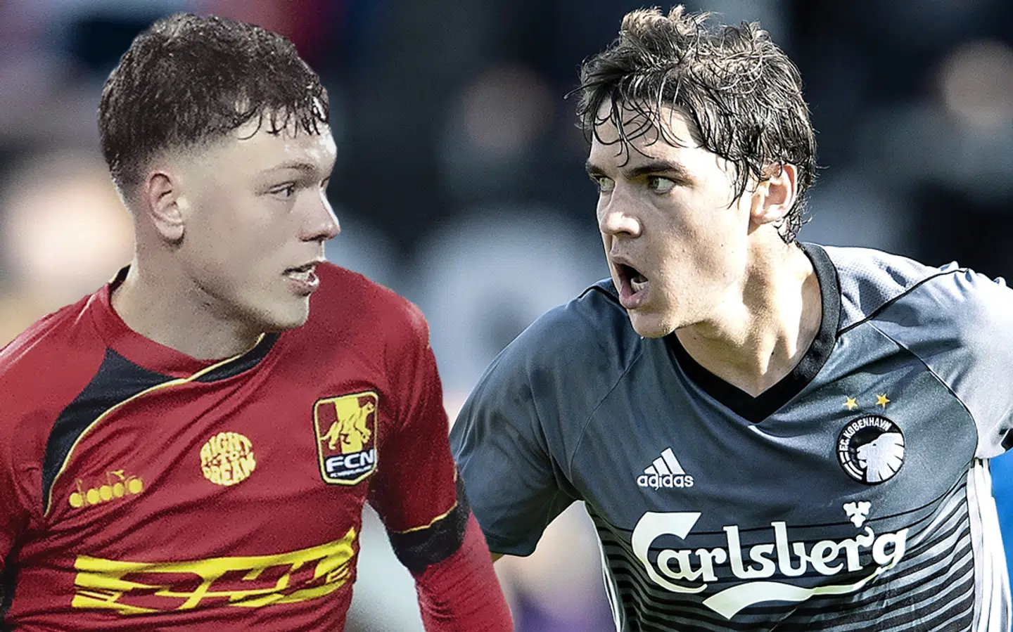 Andreas Skov Olsen og Robert Skov er konkurrenter og kollegaer på U21-landsholdet.