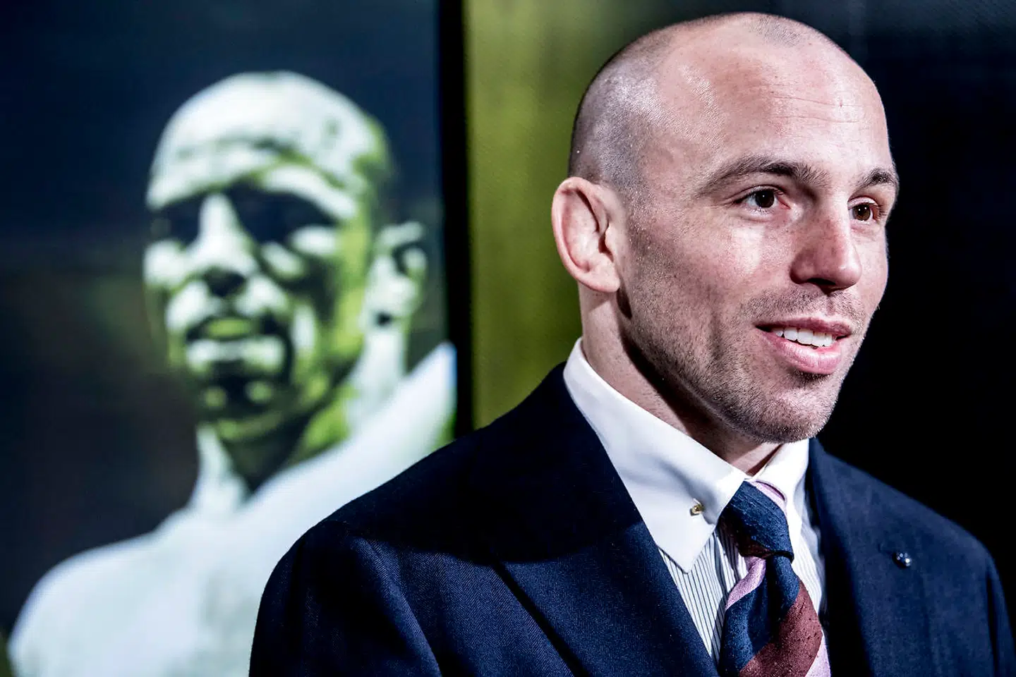 Mark O. Madsen præsenteres til MMA-stævne hos TV3 Sporten i København, mandag den 4. marts 2019.