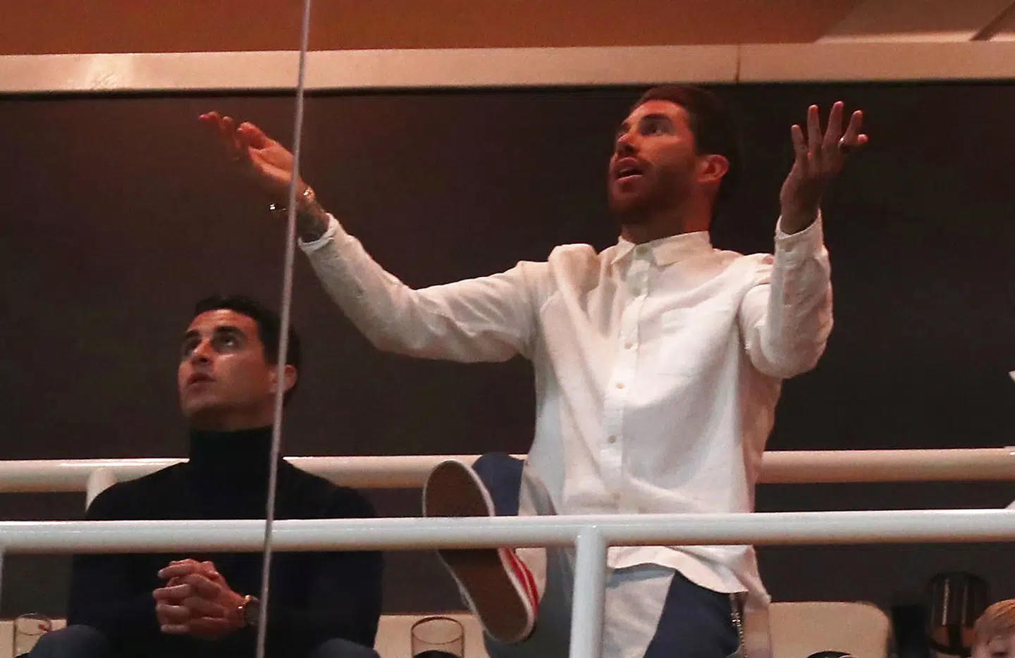 Sergio Ramos i VIP-loungen i tirsdags.