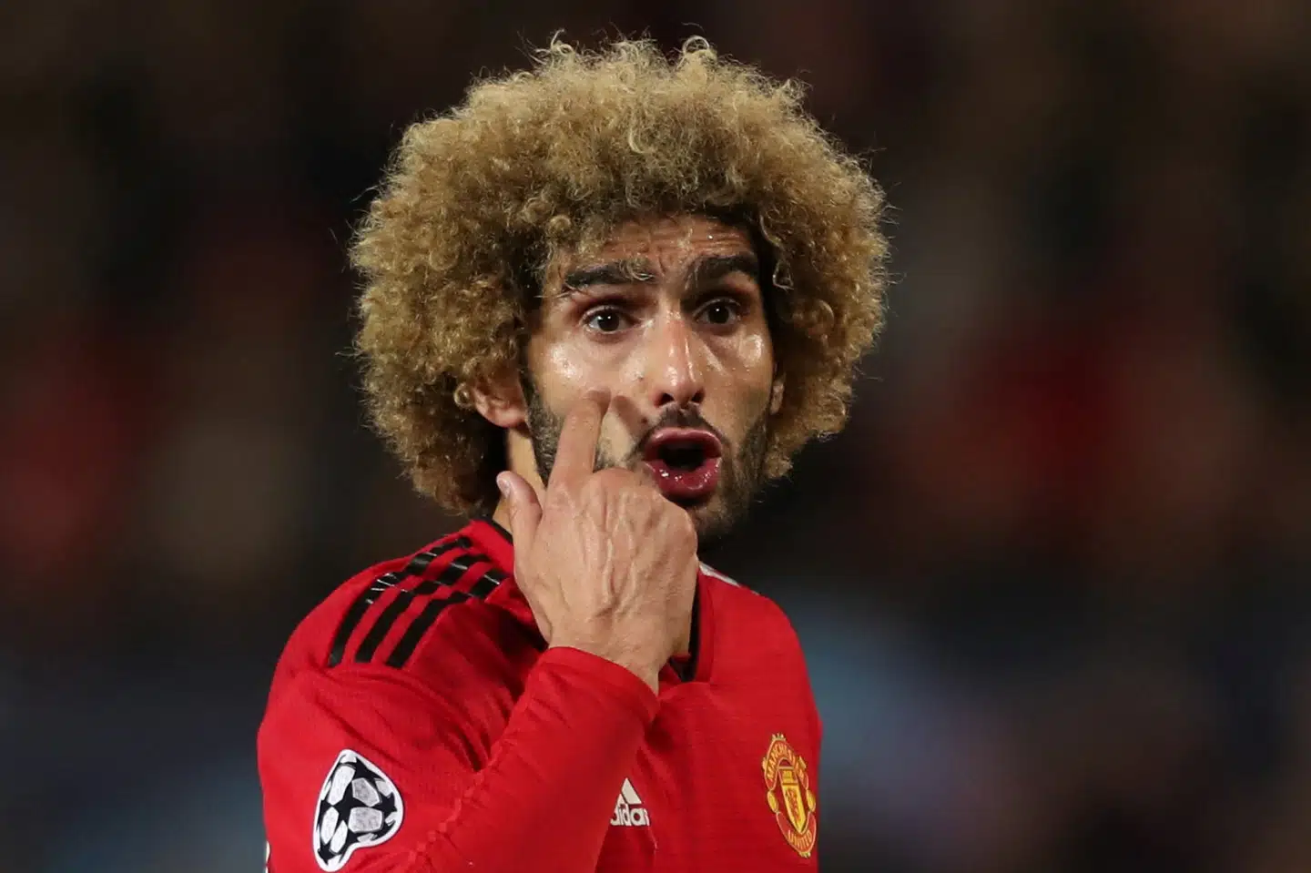 Marouane Fellaini spillede i mange år i den engelske Premier League-klub Manchester United. Lige nu spiller han for en fodboldklub i Kina. Lee Smith/Reuters