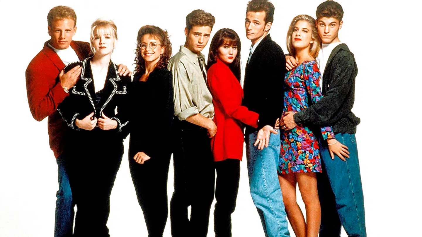 Det oprindelige cast fra Beverly Hills 90210.