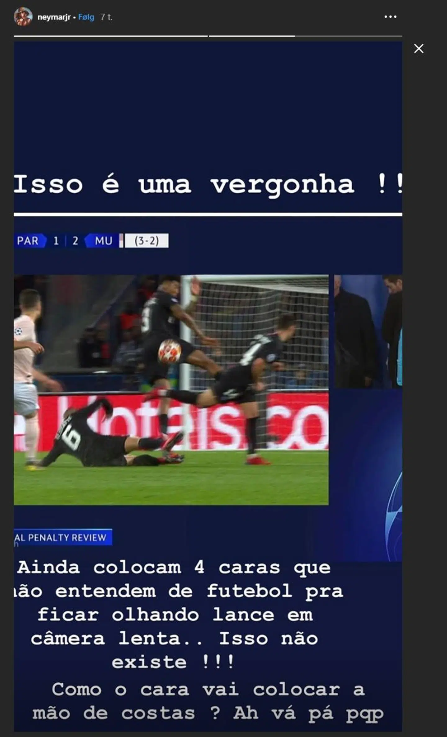 Neymars Instagram-opdatering.