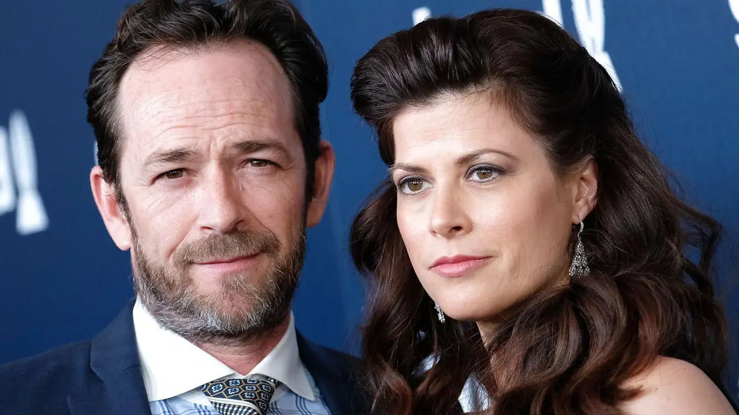 Luke Perry med sin forlovede, Wendy Madison Bauer.