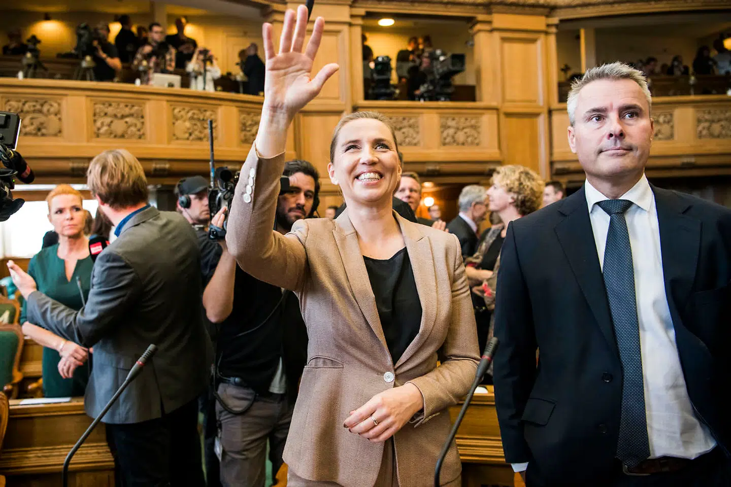 Arkivfoto. Socialdemokraternes formand, Mette Frederiksen, har udtalt at hun stadig finder Henrik Sass Larsen egnet til at være finansminister, selvom han har været ramt af depression. (Foto: Søren Bidstrup/Ritzau Scanpix)