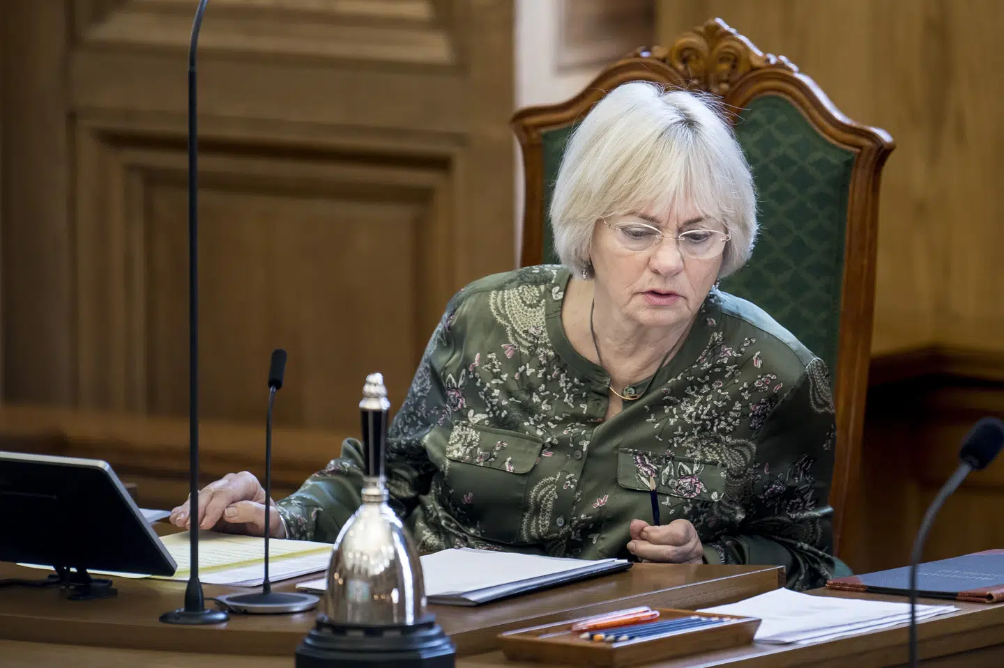 Folketingets formand, Pia Kjærsgaard, minder i en afgørelse fra Folketingets Præsidium pressen om, at reglerne for god adfærd på Christiansborg skal overholdes. Mads Claus Rasmussen/Ritzau Scanpix
