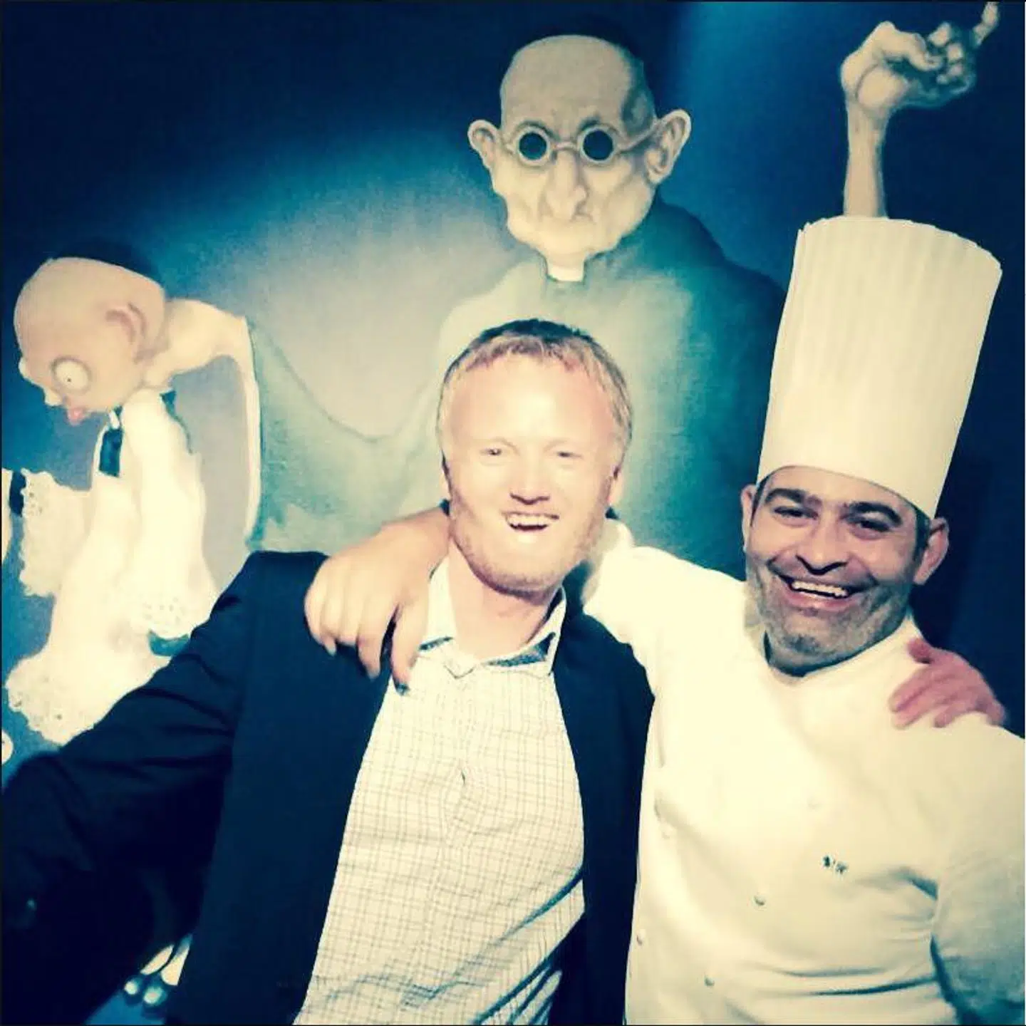 Ken Tellefsen sammen Wassim Hallal, som ifølge ham er Danmarks bedste kok.