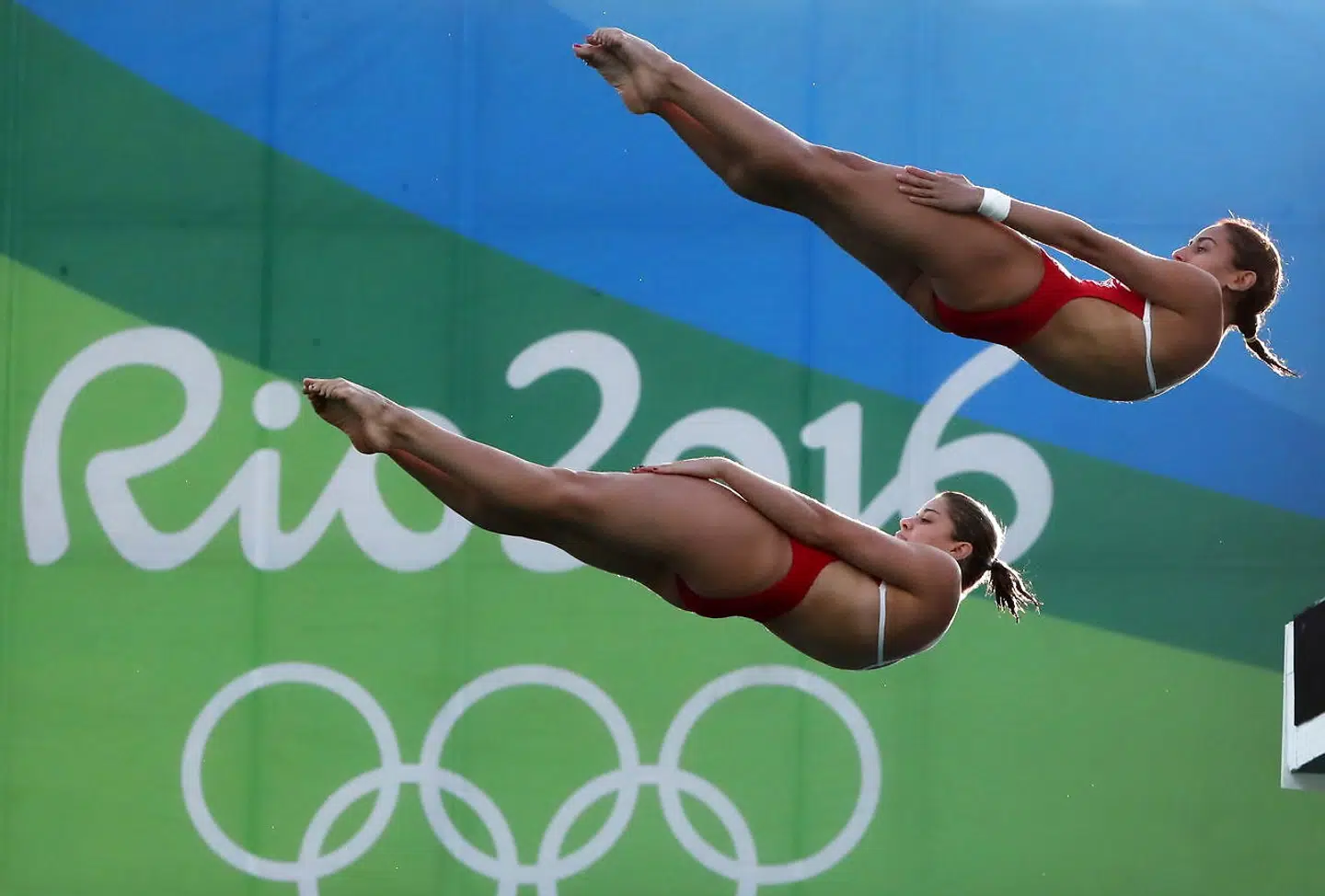 Ingrid Oliveira og Giovanna Pedroso i aktion ved OL i 2016.