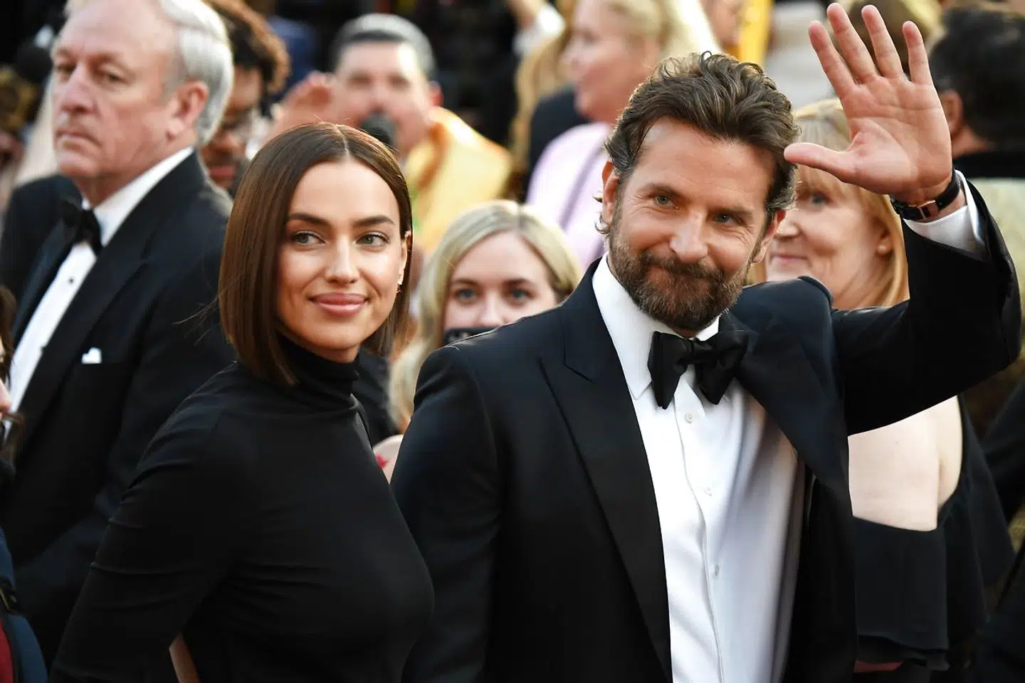Best Actor nominee for "A Star is Born" Bradley Cooper (L) and his wife Russian model Irina Shayk arrive for the 91st Annual Academy Awards at the Dolby Theatre in Hollywood, California on February 24, 2019. (Photo by Robyn Beck / AFP)