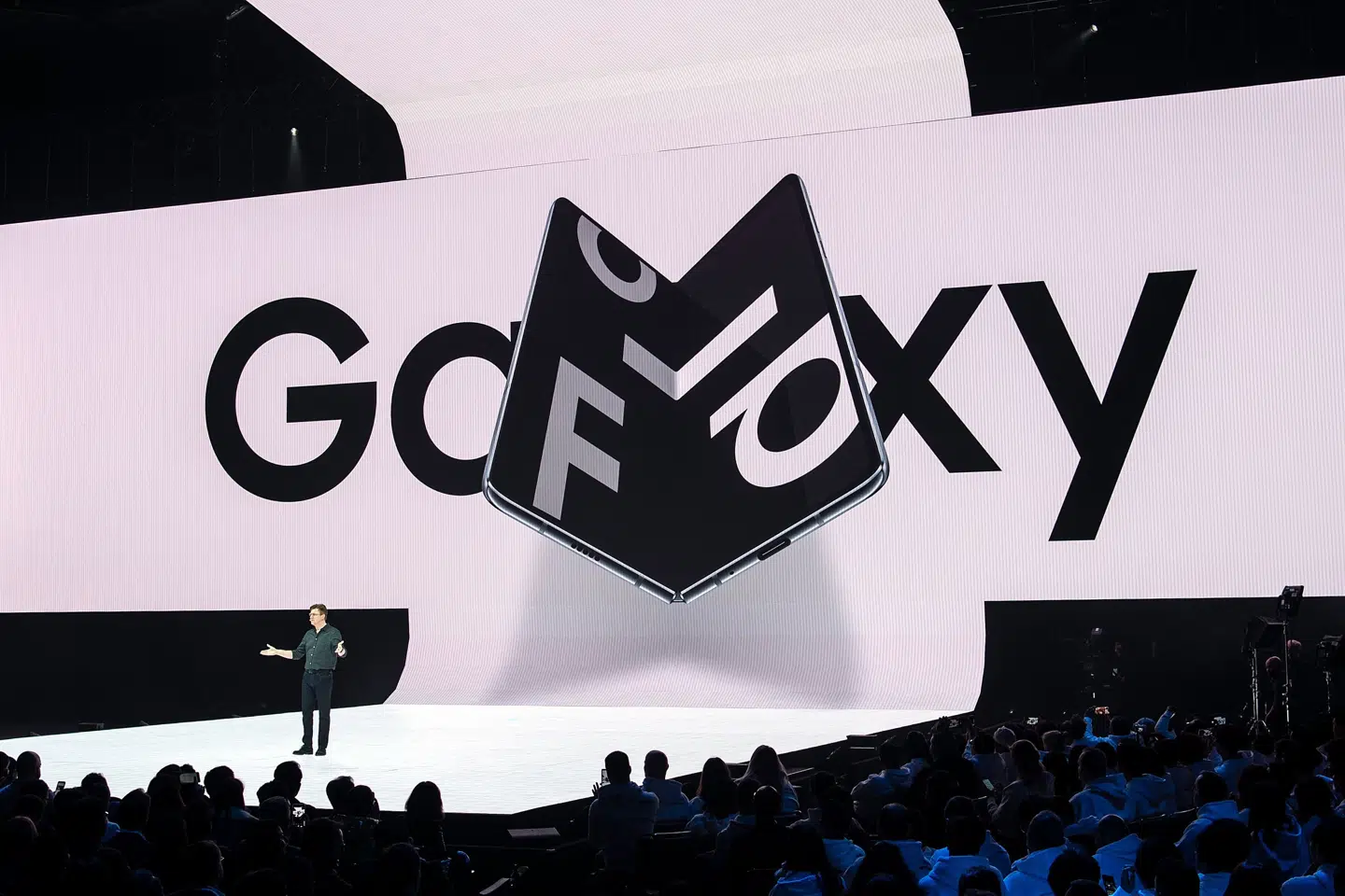 Onsdag lancerede Samsung sin første foldesmartphone. Senere har flere teknologivirksomheder fulgt trop. Josh Edelson/Ritzau Scanpix