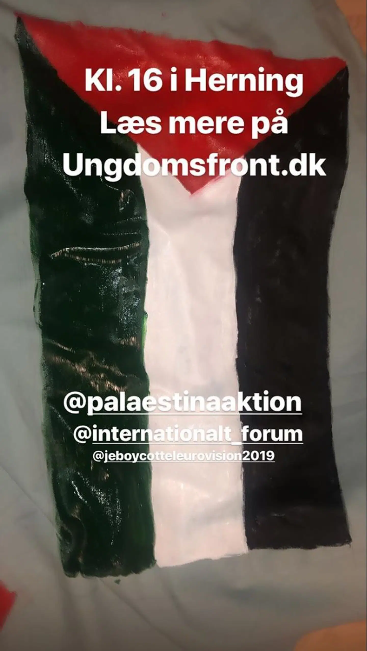 Fra Socialistisk Ungdomsfronts Instagram-profil lørdag eftermiddag.