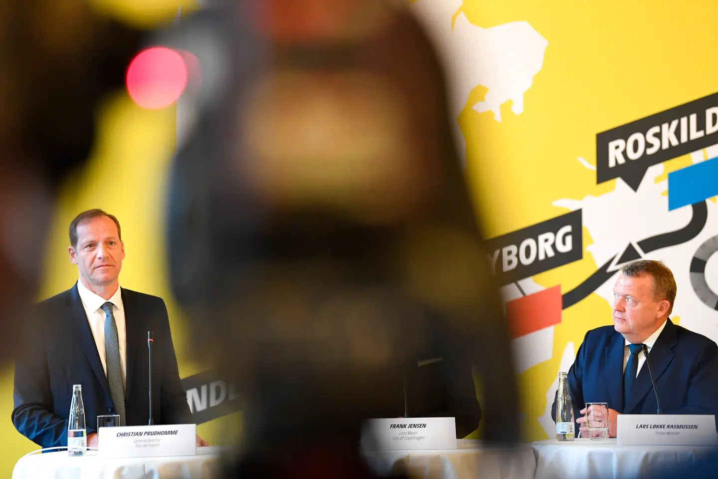 Tour-boss Christian Prudhomme og Lars Løkke Rasmussen.