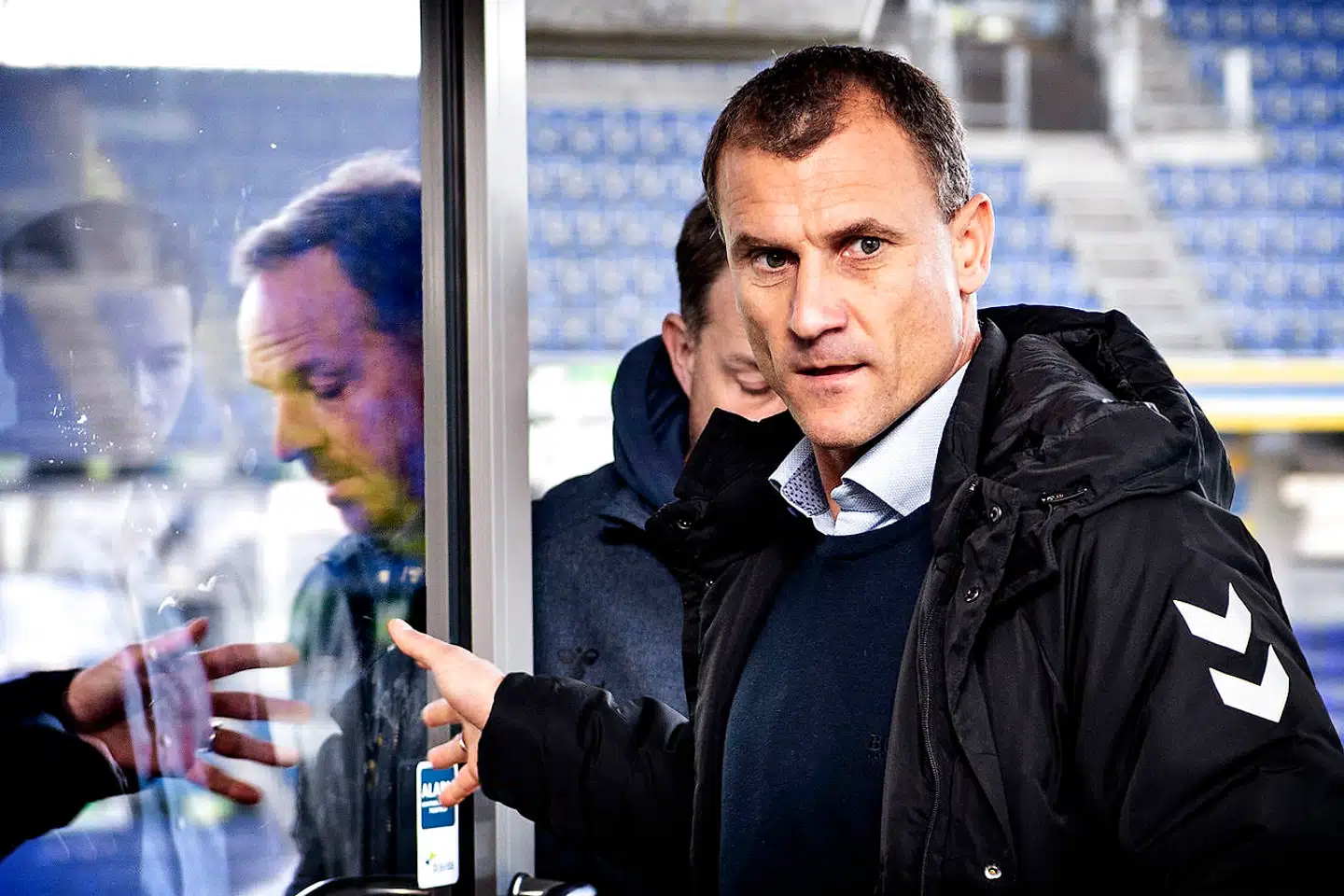 Fodboldklubben Brøndby IF har valgt at stoppe samarbejdet med cheftræner Alexander Zorniger med øjeblikkelig virkning. Ebbe Sand og Alexander Zorniger ved Pressemøde i Laudrup Lounge.