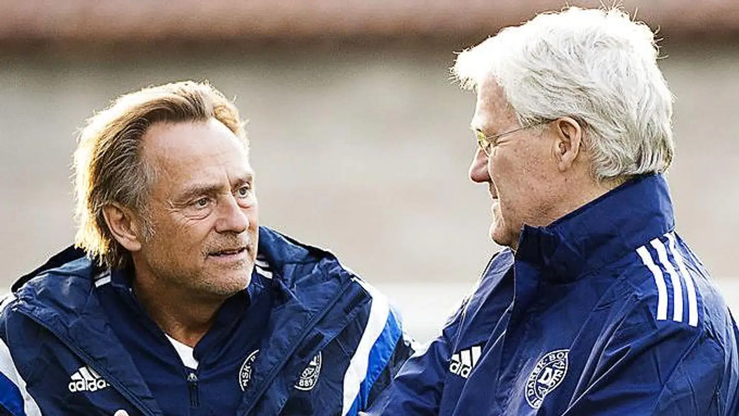 Lars Høgh og den tidligere landstræner, Morten Olsen.
