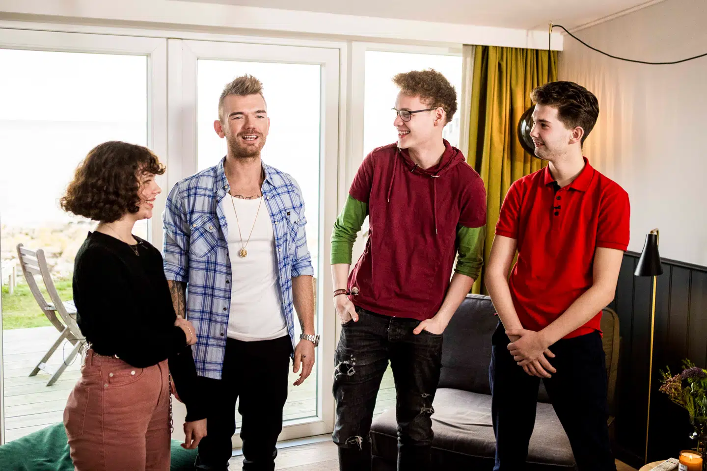 Ankerstjerne med sine tre finalister: Live, Benjamin og Patrick.