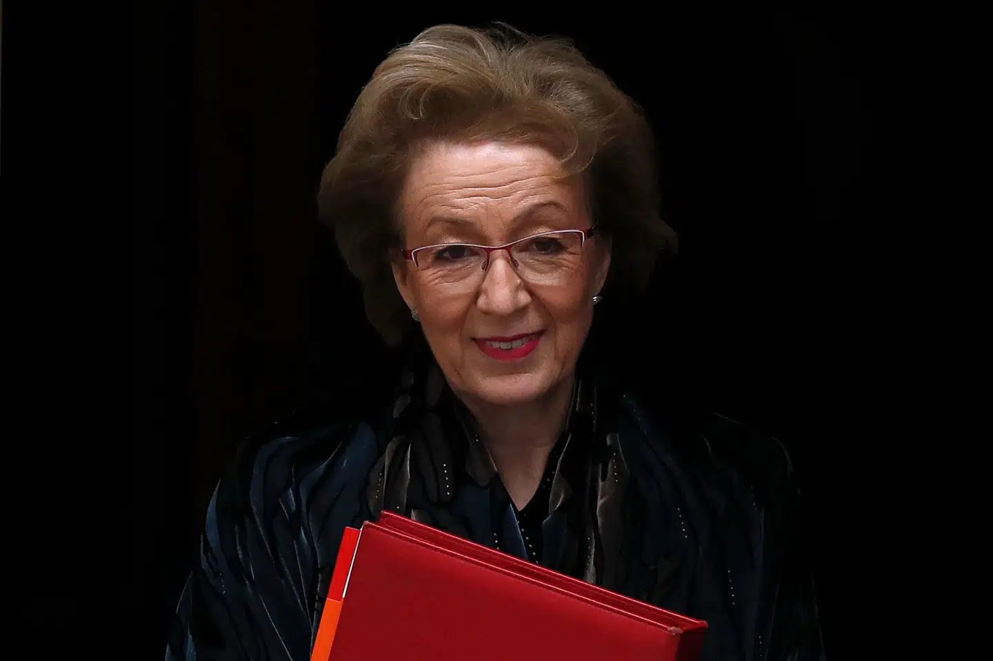 Den britiske regering er parat til at forlade EU uden en skilsmisseaftale, medmindre parlamentet stemmer for Mays brexitplan. Det siger den konservative gruppeleder i parlamentet, Andrea Leadsom. Adrian Dennis/Ritzau Scanpix