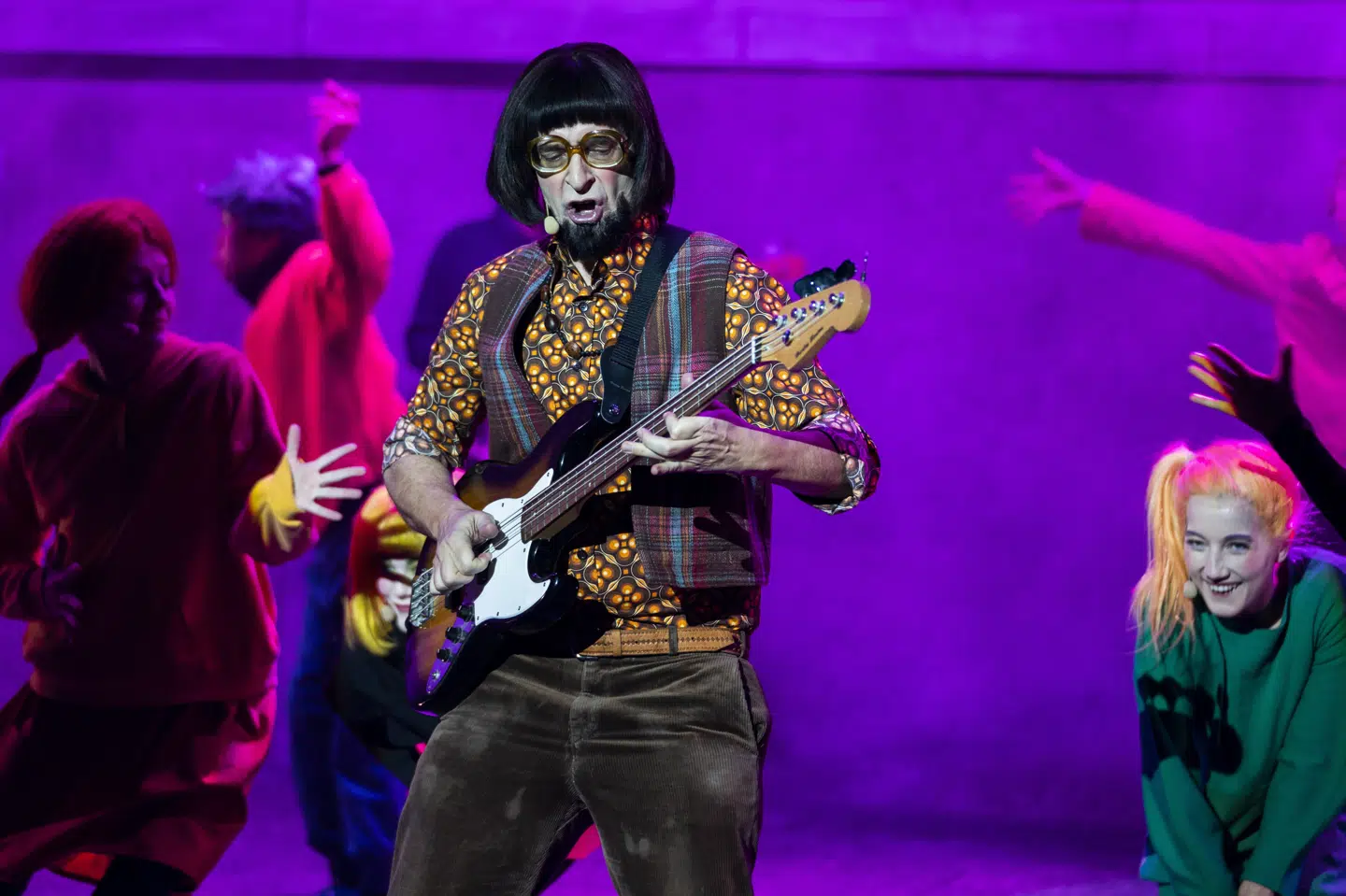 Martin Brygmann spiller i musicalen musiklæreren Arne Nougatgren. Brygmann er kendt som skuespiller, komiker, musiker og komponist. Han har blandt andet skrevet sangen Vent på Mig til filmen En kort en lang fra 2001. Martin Sylvest/Ritzau Scanpix