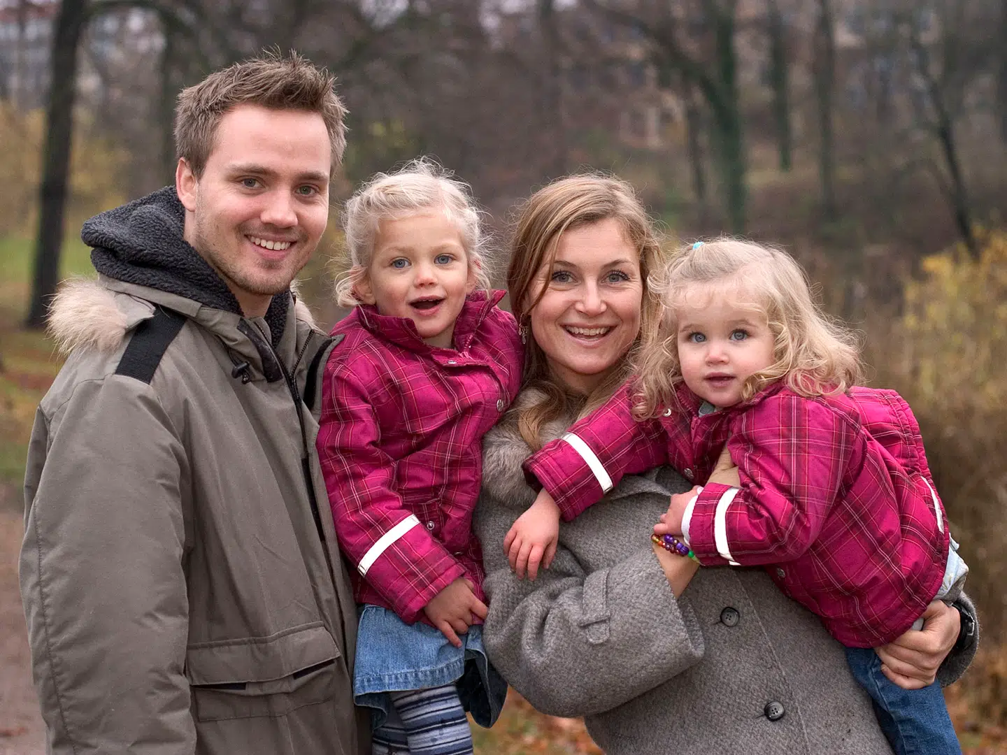 Mathilde og hendes familie i 2004.