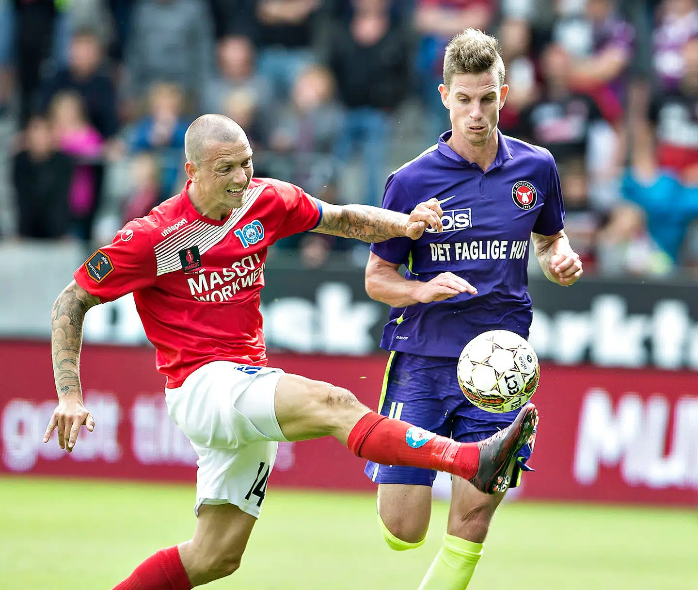 Dennis Flinta (tv.) har spillet i Silkeborg af to omgange. Først fra 2004 til 2007, og igen fra 2009 til nu. Fra 2007 til 2009 spillede han i FC Midtjylland.