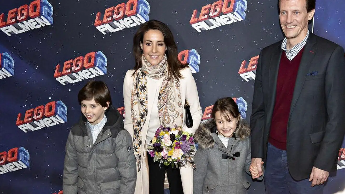 Gallapremie på LEGO Filmen 2. Til gallaen deltager D.K.H. Prins Joachim og Prinsesse Marie sammen med deres børn Prins Henrik og Prinsesse Athena.