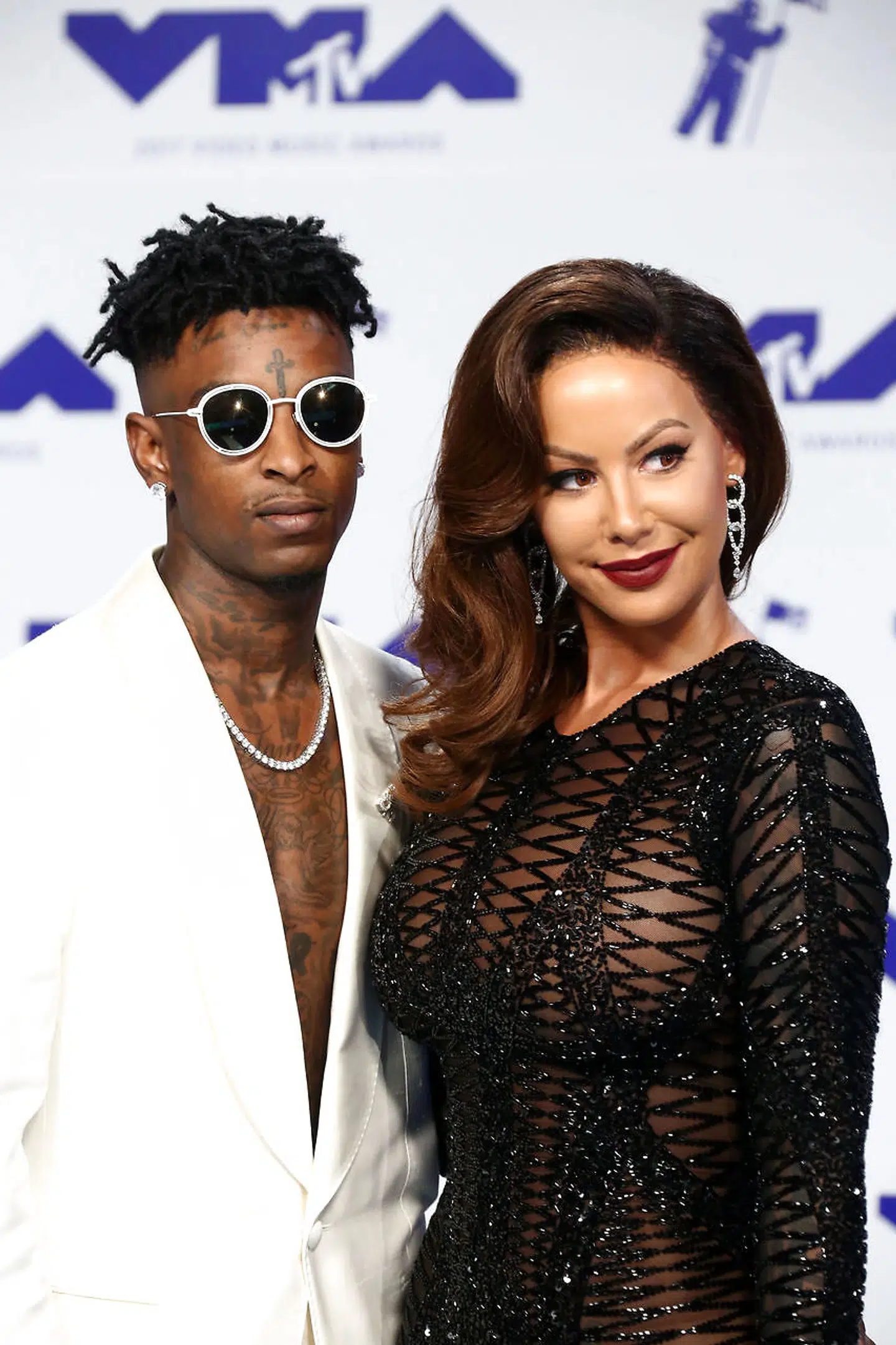 Rapper 21 Savage sammen med fotomodel Amber Rose.