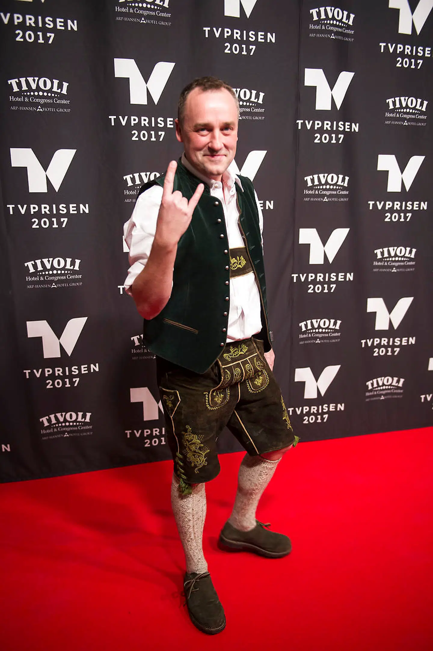 Peter Ingemann ankommer til uddeling af TV-prisen 2017 lørdag aften 28. januar 2017 på Tivoli Hotel og Congress Center i København. (Foto: Sarah Christine Nørgaard/Scanpix 2017)
