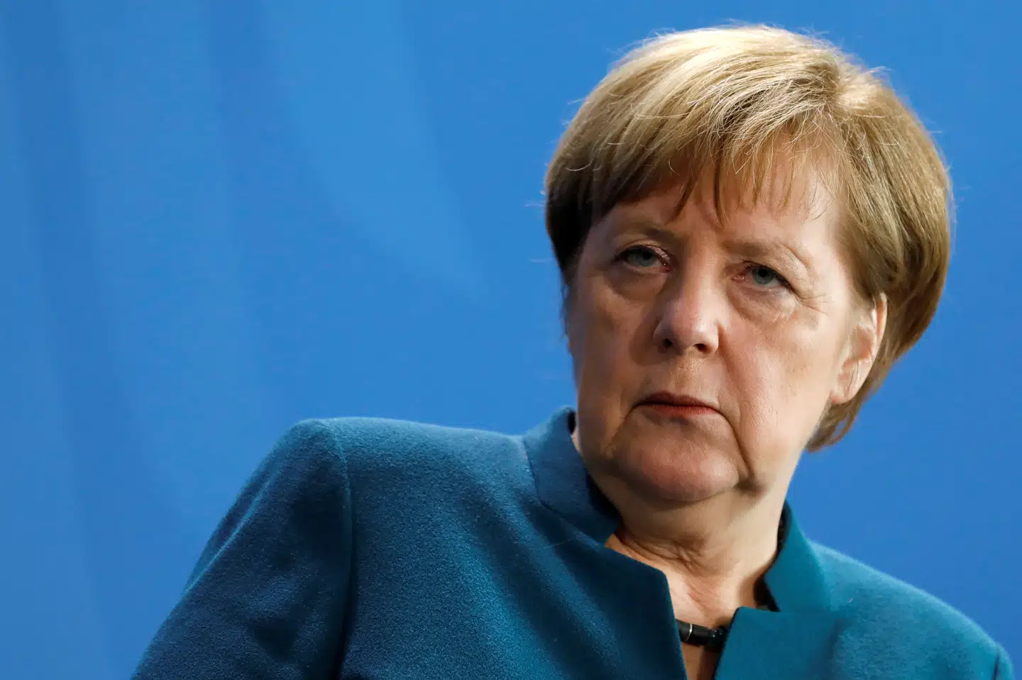 Det er en god dag. Det havde ikke været muligt uden godt samarbejde mellem Tyskland og Frankrig, siger Angela Merkel om kompromis om EU's nye gasdirektiv. Michele Tantussi/Reuters